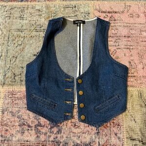 Lea & Viola Blue Denim Vest